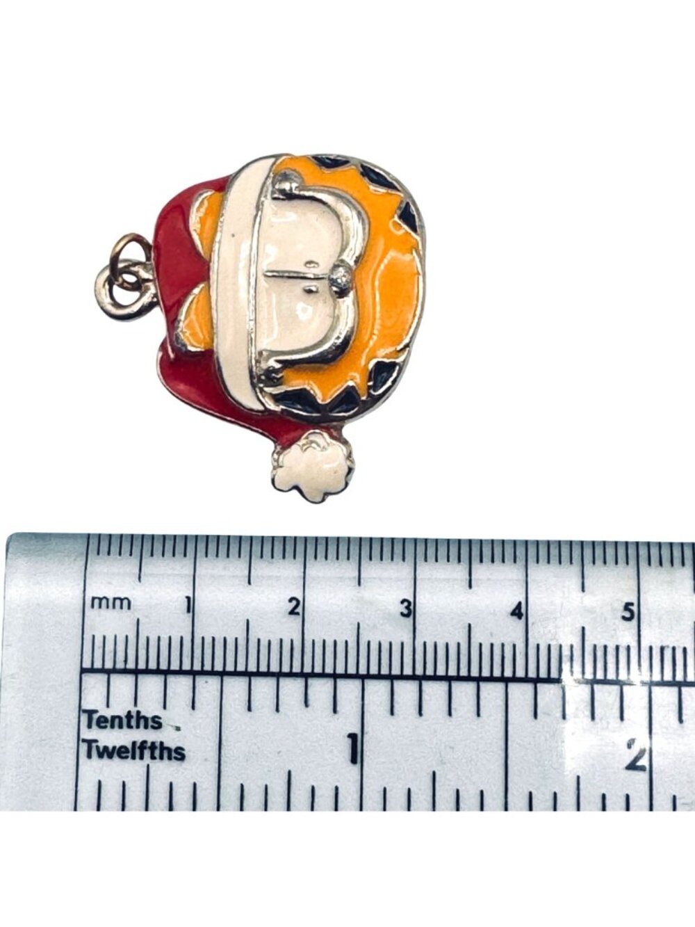 Garfield Santa Hat Enamel Metal Charm Vintage Retro Holiday Pendant Collectible - Picture 6 of 6
